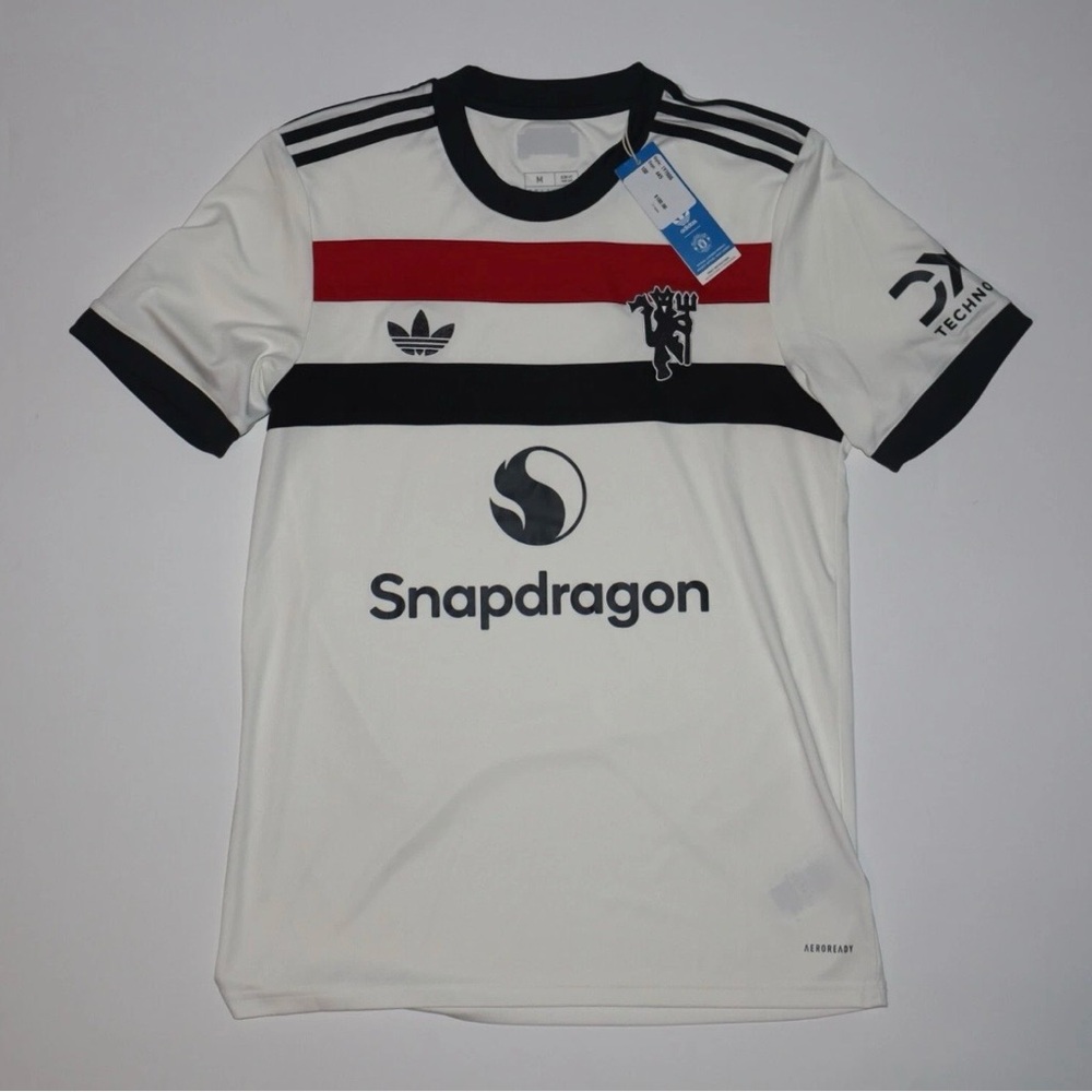 Men's adidas Cream Manchester United 2024/25 Third Replica Jersey Large
